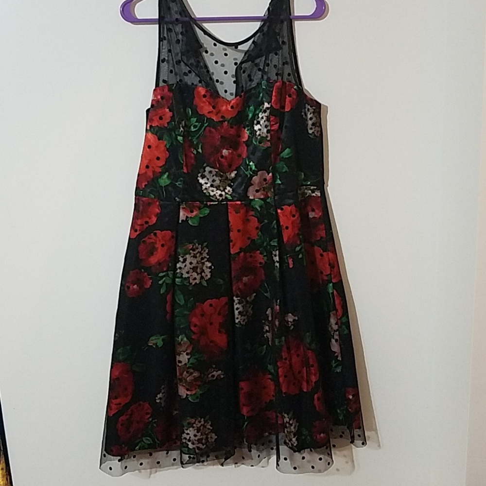 Floral and Polka Dot Dress